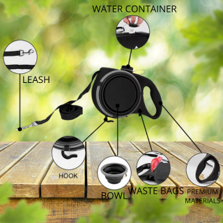 Multifunctional Dog Leash with Water Container