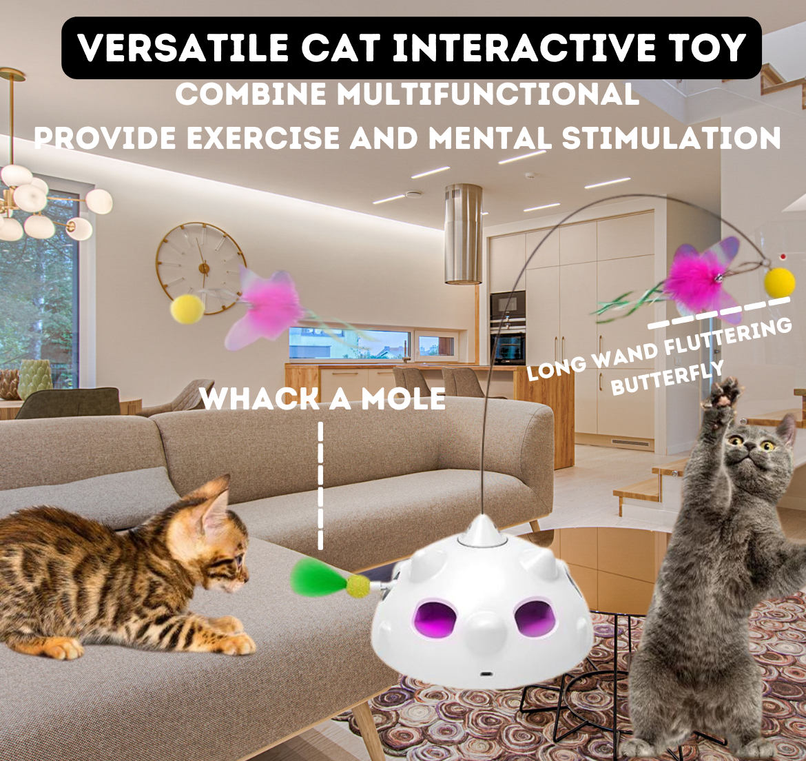 Ambush Cat Toys Interactive Hide and Seek