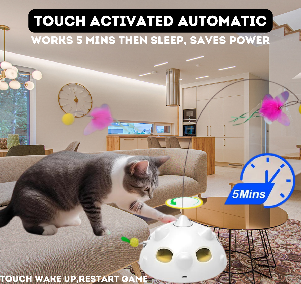 Ambush Cat Toys Interactive Hide and Seek