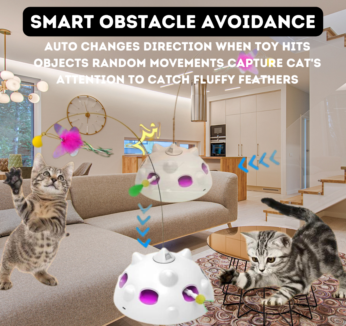 Ambush Cat Toys Interactive Hide and Seek