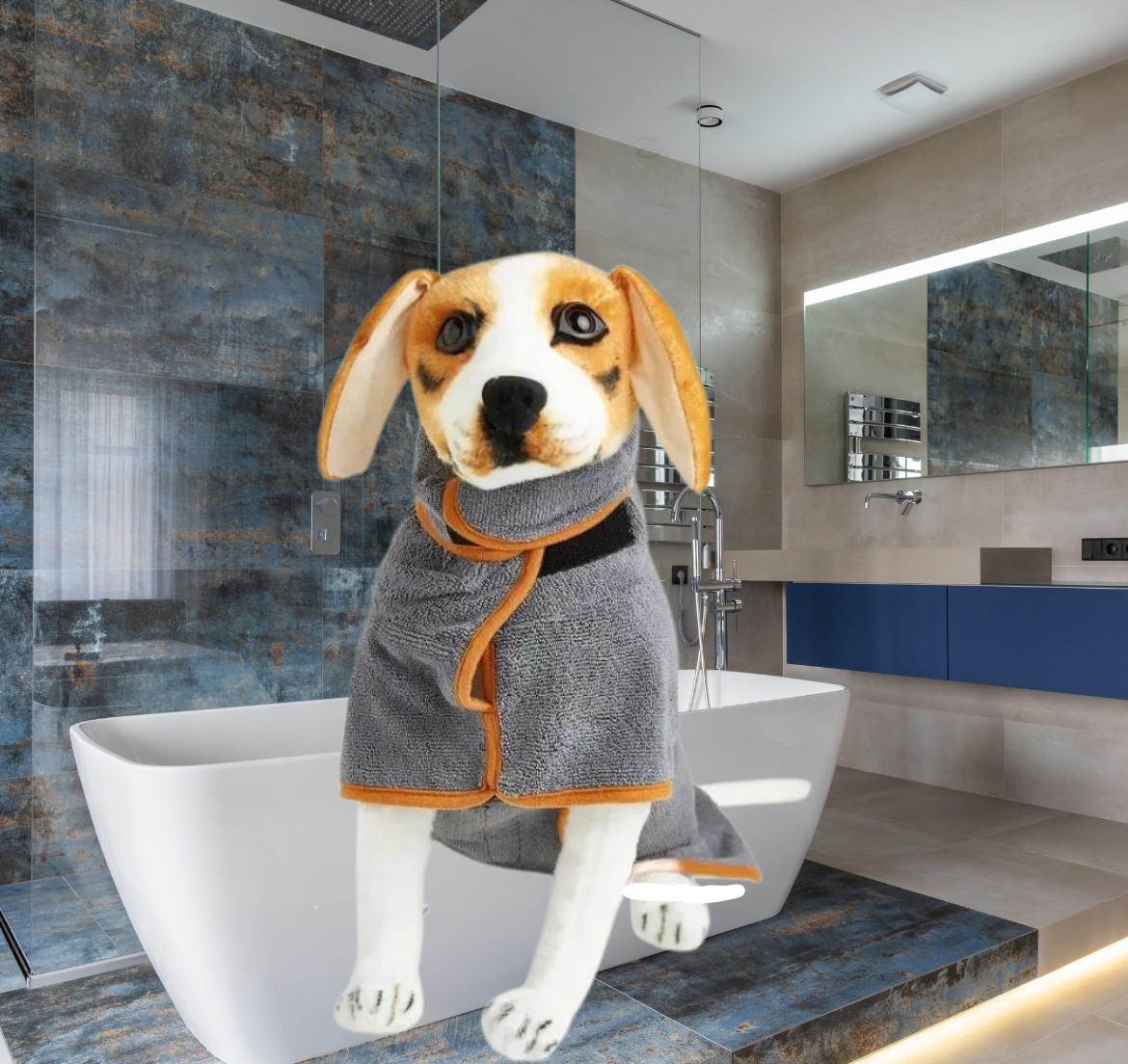 Dog Bathrobe Bath