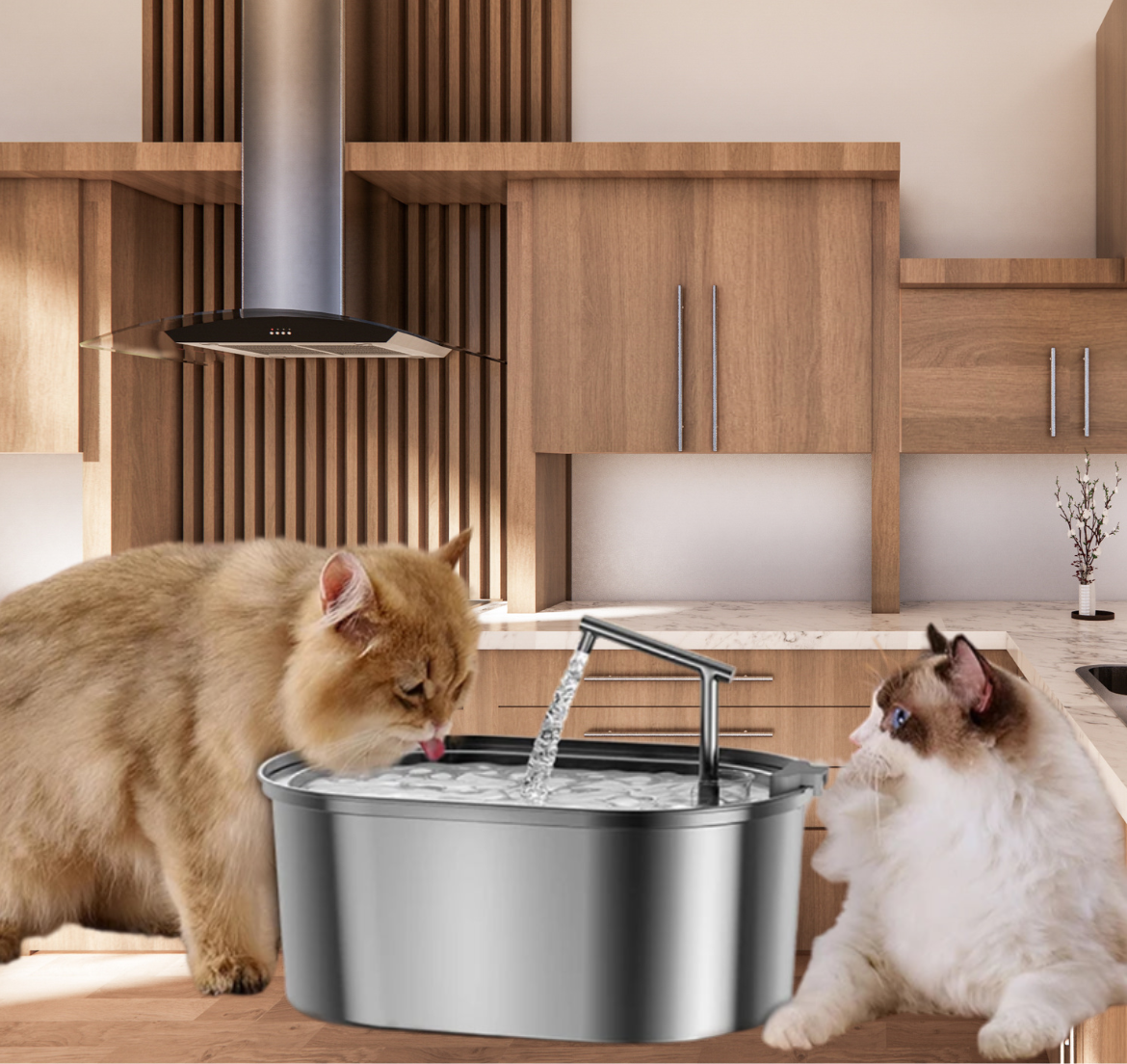 Stainless Steel Cat Water Fountain